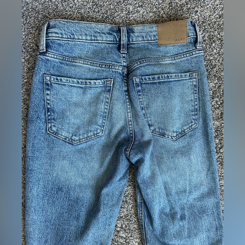 Aeropostale Distressed High Rise Flare Size 2R - Picture 6 of 9